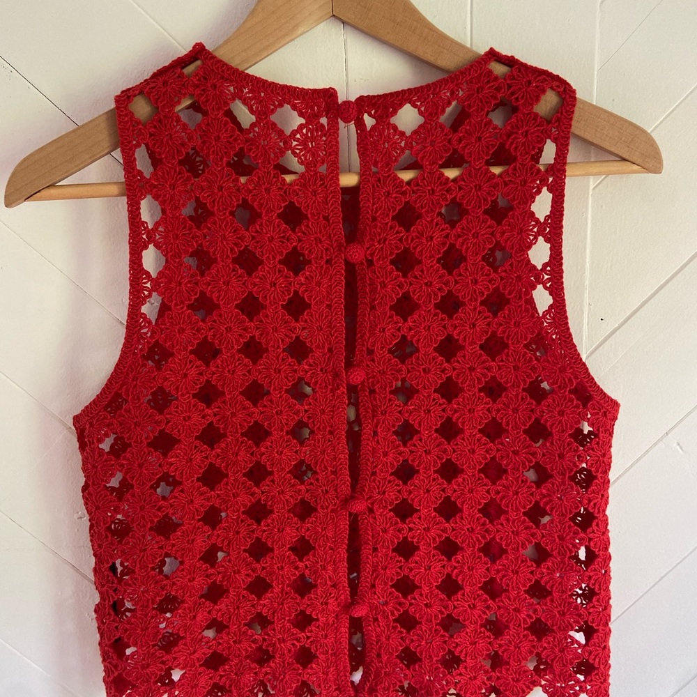 H&M Red Crochet Top - Picture 2 of 2